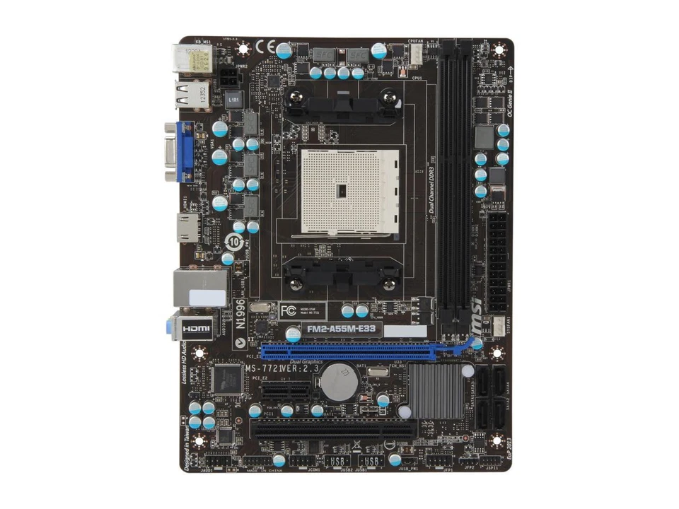 MSI FM2-A55M-E33 Socket FM2 AMD A55 HDMI mATX Motherboard - Image 3 of 3