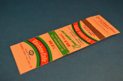 MR. B'S RAINBOW CAFE  MATCHCOVER Vintage RICHFIELD  UTAH matchbook match book UT