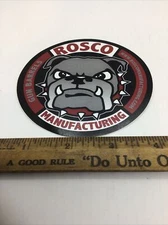 Rosco Manufacturing Barrel Gang Shot Show 2022 NEW Sticker 4” Round Bulldog