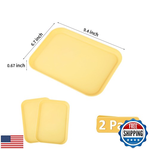 Yellow Plastic Serving Platters and Trays,Serving Dishes for Entertaining,Rec - Picture 2 of 5