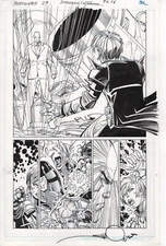 Walt Simonson X-men vs Avengers Published Art! Signed! Prof X! Inks Over BL