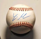 Autographed Baseball game used LIAM HICKS Miami Marlins