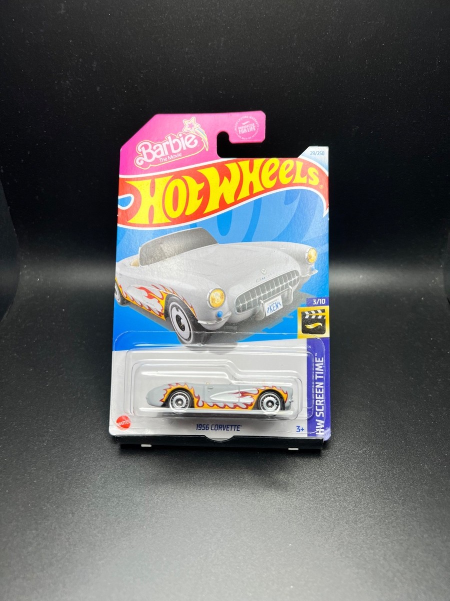 1956 Corvette 2024 Hot Wheels HW Screen Time Barbie Movie Ken Car Gray Hot Wheels 2024 - Collector # 029/250 - HW Screen Time 03/10  main image 4