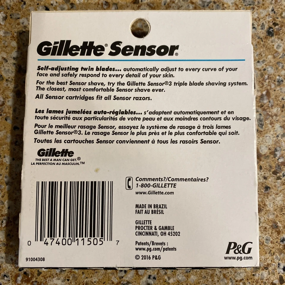 GILLETTE SENSOR CUCHILLAS DE AFEITAR DE RECARGA PARA HOMBRE - 10 CARTUCHOS - NUEVO PRECINTADO - Imagen 2 de 2