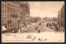 Ansichtskarte Hamburg, Partie am Dammtor mit Strassenbahn 1898 