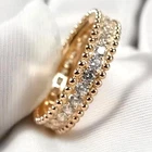 2 Ct Round Cut Diamond Simulated Eternity Wedding Band Ring 14K Yellow Gold Over