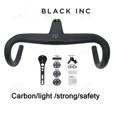 Road Bike Carbon Handlebar Integrated Drop Handlebar with Stem 360-440mm 28.6mm