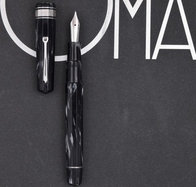 OMAS Paragon Extra Grey Pearl Celluloid Fountain Pen w/ High-Tech