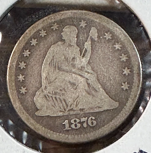 1876 Seated Liberty Quarter Super Original VG+ CHRC
