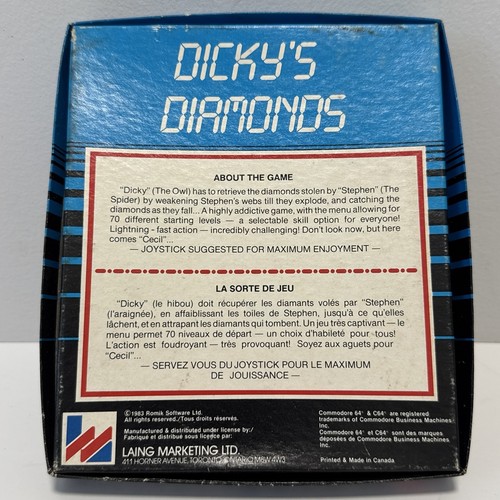 DICKY'S DIAMONDS - ROMIK - COMMODORE 64 C64 CIB 1983 80s VTG Rare - Picture 6 of 10