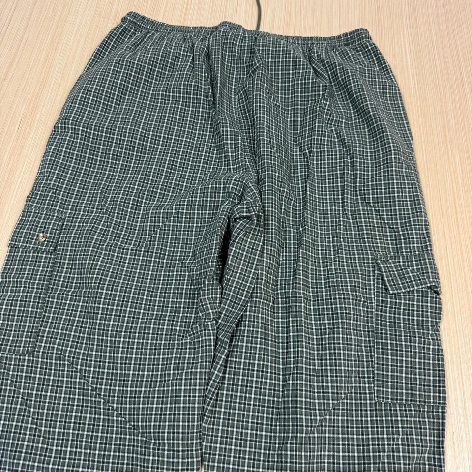 Route 66 Vintage y2k 90s Cargo Pants Wide Leg pajama Baggy men's XXL plaid - Image 2 of 4