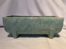 Nelson McCoy Pottery Aqua 1940’s 8.5” Butterfly Fernery Planter