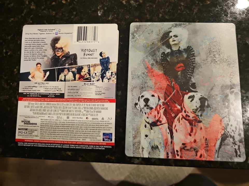Cruella 4K + Blu-ray + J-Card Steelbook - Like New - OOP RARE - Emma Stone - Image 2 of 3