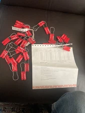 30 AMERICAN WEST AIRLINES Red Security Plastic Padlock Seals AND FORM LOT OF 30