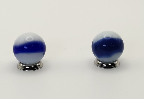 Marmo Antiblackie 5/8" Agata Vitro Blu Bianco Come Nuovo - 2 disponibili - venduto ind - Foto 3 di 7