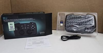 Rii RK707 2.4GHz Wireless Portable Game Controller Keyboard Mouse Combo