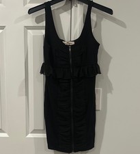Steve Madden Bodycon Dress With Zippers Black Women’s Small