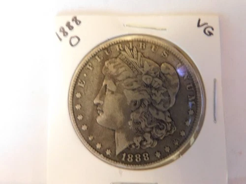 1888 O Morgan Silver Dollar, 90% Silver, Very Good, New Orleans Mint