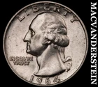1964-D Silver Washington Quarter-Scarce Better Date No Reserve #i2668