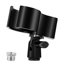 Large Microphone Clip for Mics with Outer Diameter 1.26" to 2.3" 1 Pack black