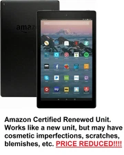 Amazon Kindle Fire HD 10 Tablet 32GB Black 7th Gen 2017 Alexa eReader HD10 32 GB