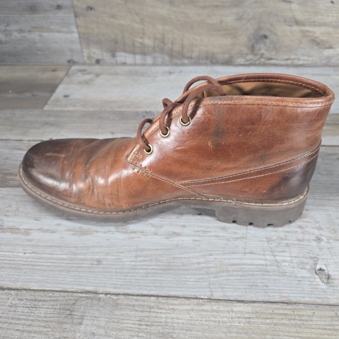 Clarks Montacute Duke Chukka Boots Mens Size 10 Burnished Leather Lace Up Ankle Clarks Montacute Duke Black Leather 20351096 - Casual Boots  main image 2