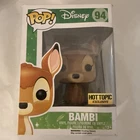 Funko Pop Disney Flocked Bambi Hot Topic Exclusive #94 Deer Vinyl Figure