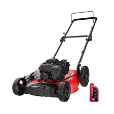 PowerSmart 21" Push Lawn Mower, B&S 125cc Engine, 2-in-1 Mulching and Side Di...