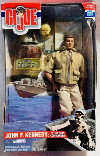 ~GI Joe~ John F. Kennedy -PT 109 Boat Commander 12" Action Figure 2000 -NEW