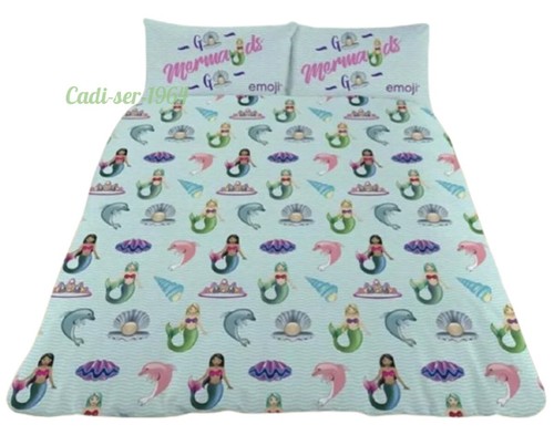 Unicorns & Mermaids Reversible Double Duvet Cover Set NEW - Picture 24 of 24