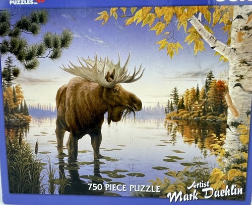 White Mountain Majestic Moose Puzzles 750 Piece By Mark Daehlin #283W New Sealed - Picture 6 of 7