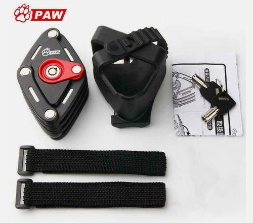 Paw Heavy Duty Lock Bike Electric Bike Folding Lock with Rubber Mounting Bracket