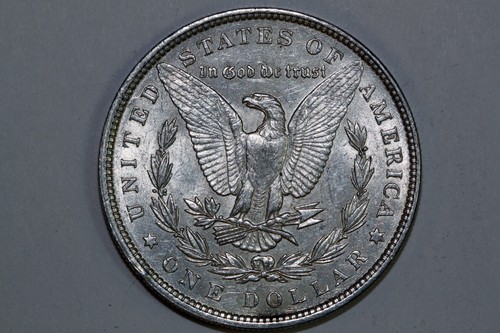 Grades About Uncirculated 1896 P Morgan 90% Silver Dollar (MDX2491) - Picture 9 of 12