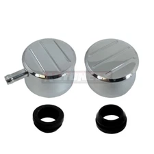 Billet Aluminum Polished Valve Covers Breather +PCV Valve Ball Milled Chevy Ford