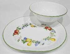 Corelle CHUTNEY FRUIT *Choice of: 1-Qt SERVING BOWL or PLATTER *White Swirl Rim