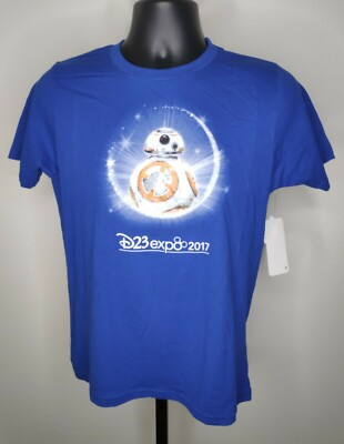 WDI Disney Imagineering 2017 D23 Shirt BB8 Star Wars Youth XL Robot New NWT Blue