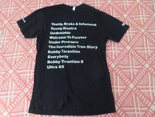 LOGIC 1990 Ratt Pack Bobby Tarantino 2 sided Black and White t shirt no size