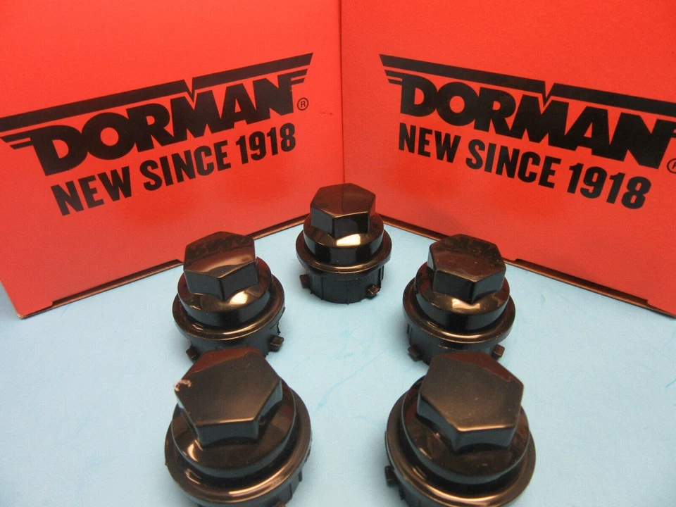 5 Wheel Nut Covers Replaces GM OEM # 9593028 for Buick Chevy GMC Pontiac Black, - Image 2 of 4