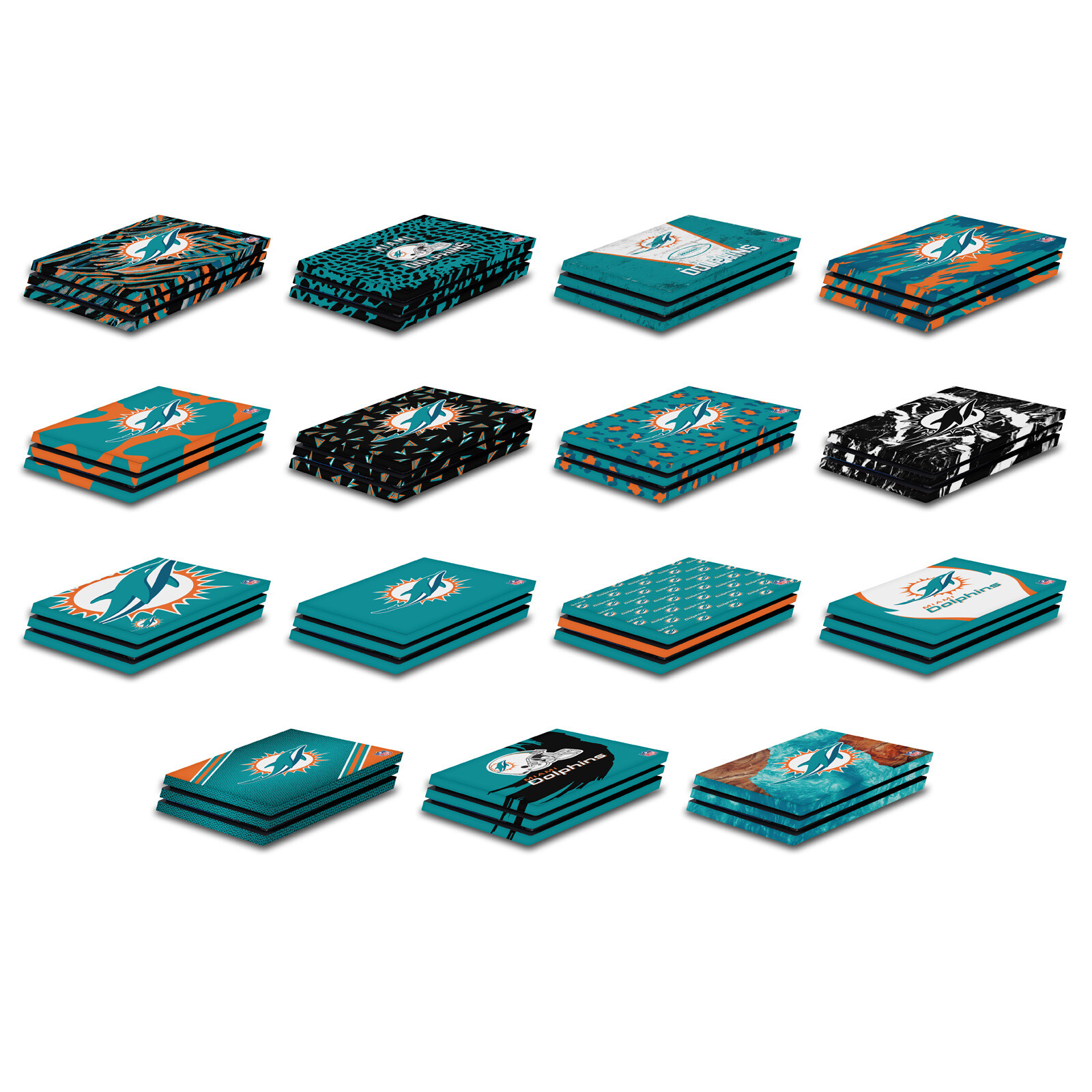 OFFICIAL NFL MIAMI DOLPHINS VINYL STICKER SKIN DECAL FOR SONY PS4 PRO CONSOLE