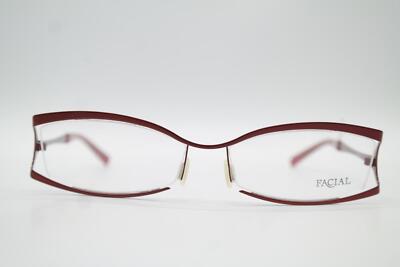 Vintage FACIAL 237 Rot Eckig Brille Brillengestell eyeglasses NOS
