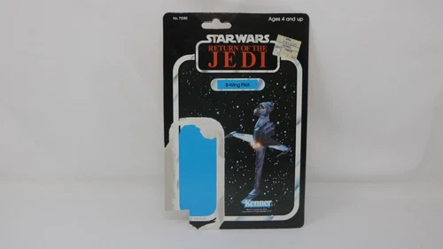 1983 vintage star wars B-WING PILOT cardback backer card ROTJ