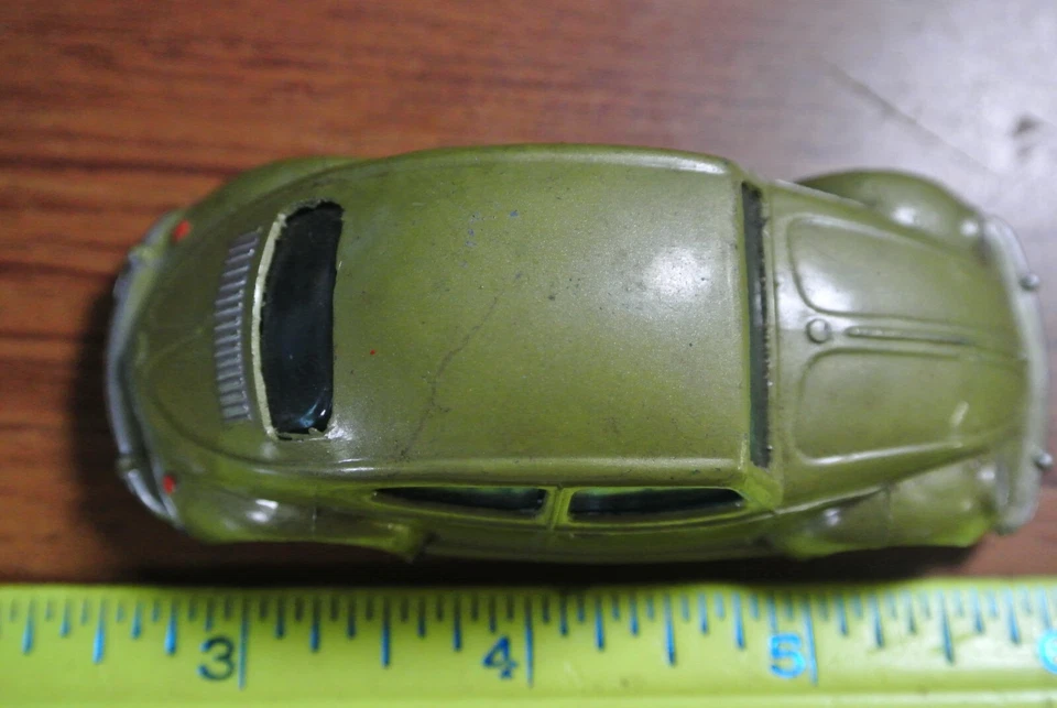 Gama Mini Mod Volkswagen Escarabajo VW Diecast 1:43 Vintage Verde Alemania Occidental Foto 3 de 4