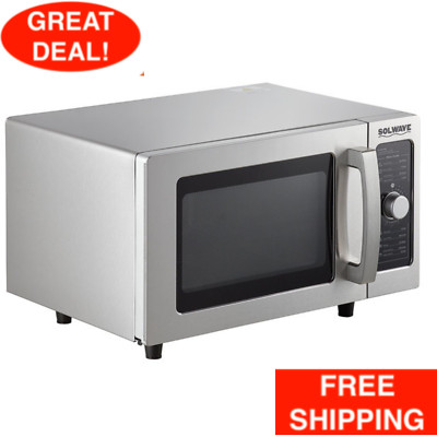 Stainless Steel Commercial Microwave With Dial Controls Electric Restaurant 120V