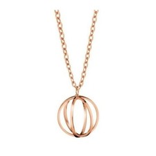 COLLANA DONNA CK MODELLO SHOW CATENA PENDENTE ORO ROSA,LUNGA 80Cm, IN OFFERTA