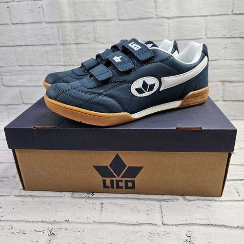 Lico Unisex Bernie V Trainers Sneaker Navy Blau Kunstleder UK 7,5 Freizeitschuh
