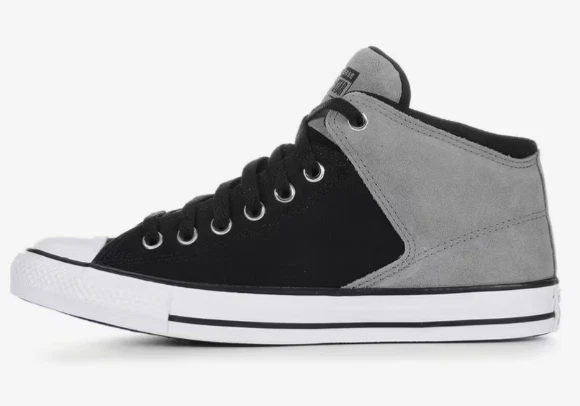 Converse Chuck Taylor All Star High Street Mid Shoe Grey/Black/White A16470C - Image 2 of 4