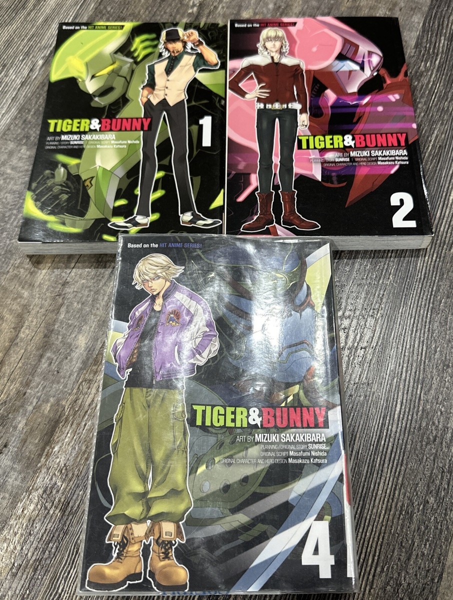 Tiger & Bunny 1 2 4 Side A Side B Paperback Lot 3 Books