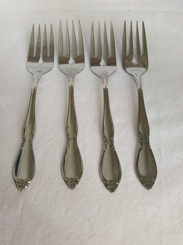 Oneida Community CHATELAINE 4 Salad Forks Stainless 6'' - Picture 3 of 5