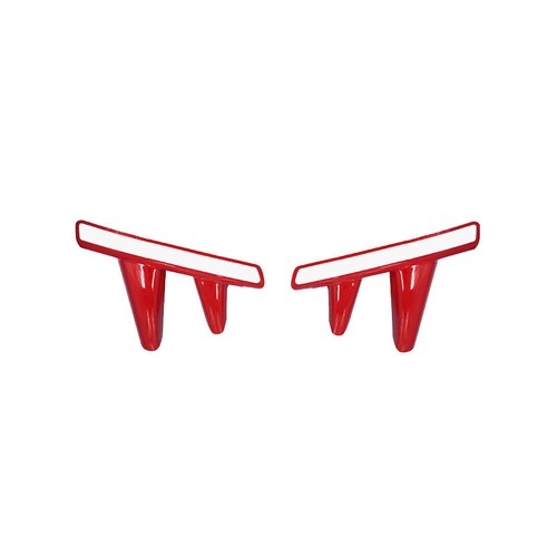 Glossy Red Front Fog Light Lamp Frame Cover Trim 2pcs For Ford Mustang 2018-2021 - Picture 7 of 10