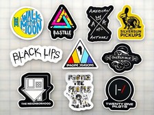 Modern Rock Vinyl Sticker Lot 10 Pack SET 2 pop alternative garage emo indie